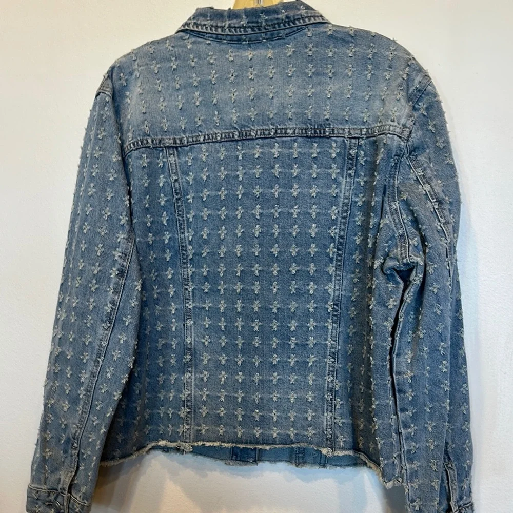 “Tribal Jeans” Ladies Denim Star Pattern Jacket-NWT - Picture 4 of 11
